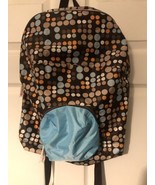 Penelope Ann Fill Her Up backpack brown multicolor polka dot adjustable ... - $10.00