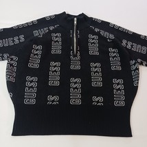 GUESS Los Angeles Women’s Black & White 1/4 Zip Pullover Sweater Jacket Size L image 10