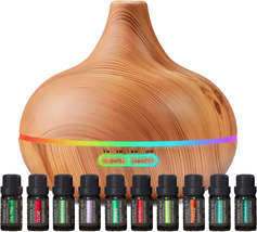 Ultimate Aromatherapy Diffuser &amp; Essential Oil Set - Ultrasonic Diffuser &amp; Top 1 - £50.22 GBP