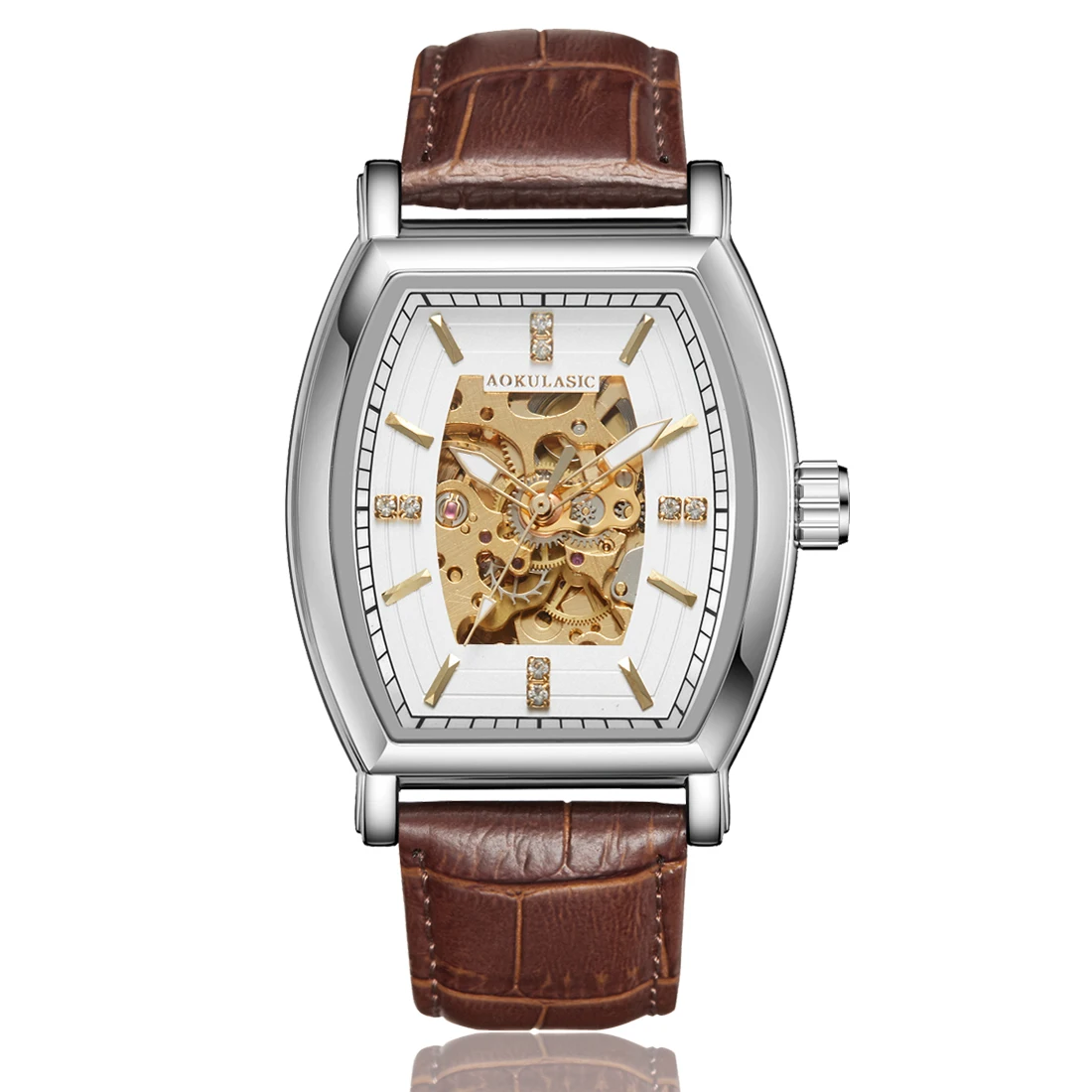 Automatic Mechanical Watch for Men Wrist Watch Tourbillon Skeleton Wrist Clock  - £97.69 GBP