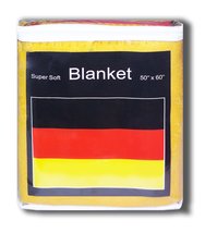 Germany Flag Fleece Blanket 5 ft x 4.2 ft. German Flag Travel Throw Cove... - £13.96 GBP