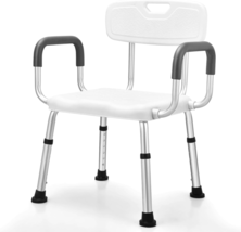 Heavy Duty Shower Seat with Armrest and Back - Shower Chair for Elderly ... - £126.44 GBP