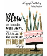 Happy Birthday Darling Daughter - Daughter Birthday Greeting Card - 01454 - $2.79