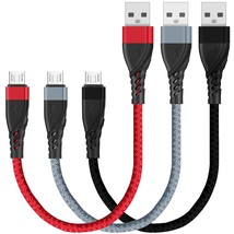 Micro Usb Cable 1Ft[3Pack], Short Usb To Micro Braided Usb 2.0 Fast Char... - £11.78 GBP