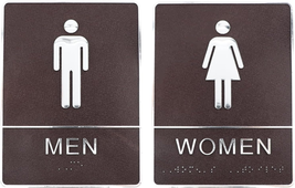 Restroom Sign for Business, Bathroom Door Signs, Acrylic Bathroom Signs - £9.58 GBP