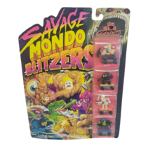 VINTAGE 1991 SAVAGE MONDO BLITZERS THE SKULL CRUNCHERS MOC 4 PACK TOY NOS - £29.06 GBP