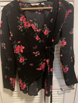 Laurie Felt Wrap Floral Long Sleeve Blouse Size XS - £22.94 GBP