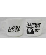 Vintage Federal Milk Glass Coffee Mug I&#39;m Weiser Bad Guy Rare - $54.09 CAD