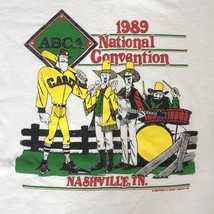 Vintage 1989 ABCA National Convention Winter Meetings Nashville TN White T-Shirt - $27.71