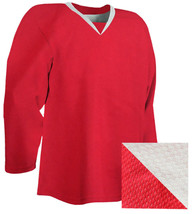 Johnny Mac’s Reversible Youth Practice Hockey Jersey Small/Med Red/White... - $19.68
