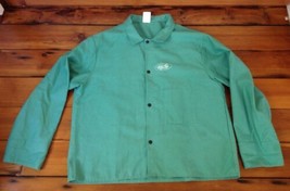 F&amp;M Mafco Flame Resistant Teal Cotton Union Work Shirt USA Made XL 54&quot; C... - £31.45 GBP