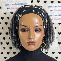 Short Faux Locs Dreadlock Synthetic Afro Twist Headband Braided Wig Gray... - $100.00