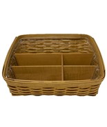 Longaberger `Basket Desktop Organizer With Clear Plastic Protector 2004 - $86.97 CAD