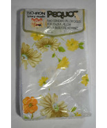 Vtg New Pequot Standard Pillowcases Luxury Muslin Floral Yellow Mountain... - $14.85