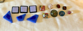 Lot of Vintage Art Glass Buttons - Millefiori, Fused, Blown - $19.00