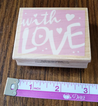 Hero Arts With Love Hearts E3730 Love Confetti Wood Mounted Rubber Stamp - £3.88 GBP