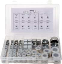 64 Pcs. JIC 37° Flare Thread Cap &amp; Plug Assortment Kit, High Quality Gal... - £61.18 GBP