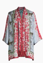 Johnny Was Silk Aimee Reversible Kimono Tigers Floral Size S/M VERY RARE - £225.50 GBP