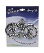 Silver-tone St. Christopher and Guardian Angel Visor Clip - $20.14 CAD