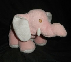 Baby Ganz Pink White Elephant BG1771 Rattle Stuffed Animal Plush Toy Soft Lovey - $27.55