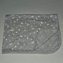 Little Me Gray White Moon Stars Baby Blanket 100% Cotton 23x30 - £16.24 GBP