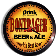 BONTRAGER BEER and ALE BREWERY CERVEZA WALL CLOCK - £23.50 GBP