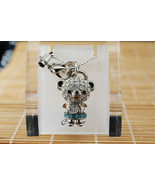 Crossfor Teddy Bear Clear Blue Crystal Necklace Angel Teddy-22WH/BL Japan - £59.76 GBP