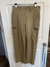 LL Bean Cresta Hiking Pants Cargo Zip Pockets Tan Men&#39;s Size 33/32 Tan K... - $26.65