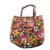 Vera Bradley Bittersweet Purse Floral Tote Bag Quilted Fabric Pink Black SEE - £22.52 GBP