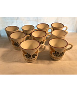 Stangl Golden Blossom 9 Cups And 8 Saucers Mint - $43.99