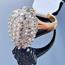 Stunning 10K Gold Naturaldiamonds Ring Size 5 0.80 Ct Tdw. - £374.11 GBP