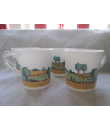 Corning Made in USA Landscape design, cups/mugs, four total, excellent - $25.00