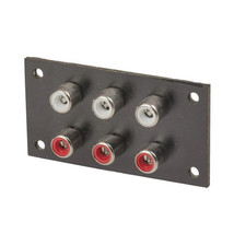 Phenolic RCA Socket Plate - 6-Way - £12.99 GBP