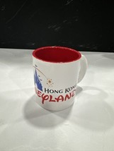 Disneyland Hong Kong Logo Ceramic Coffee Mug White Red Disney Vintage EUC RARE - £15.59 GBP