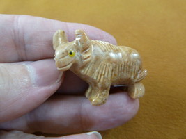 Y-WAT-19) Tan Baby River Water Buffalo Yak Carving Soapstone Peru Figurine Aceh - £6.86 GBP