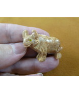 Y-WAT-19) tan baby River WATER BUFFALO YAK carving SOAPSTONE PERU FIGURI... - $11.77 CAD
