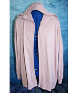 American Eagle Women&#39;s Soft &amp; Sexy Plush Mauve Open Front Hooded Cardiga... - £17.21 GBP