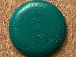 Vintage Collectible Cereal Toy Green Lucky Charms Flying Saucer Disc 3.75&quot; - $6.71