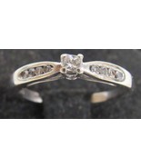 10k Yellow Gold Ladies Cathedral Princess Diamond  Sz 6.75 Engagement Ri... - $158.39