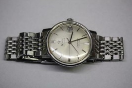 Vintage OMEGA Seamaster De Ville Stainless Steel 34mm Automatic Watch 7&quot; wrist - £847.16 GBP
