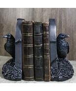 Dark Prophecy Raven Crow Perching On Black Roses Tombstone Figurine Book... - £34.71 GBP