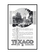 1924 Texaco Motor Oil Gasoline Vintage Print Ad Independence Hall Philad... - £9.06 GBP