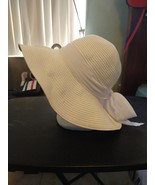 KARFIL (Greece) Faded+ Bleached White Wide Brim Floppy Sun Hat - $22.67