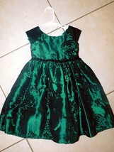 Toddler Dress Sweet Heart Rose Emerald Green Sz 4T Veuc (R) - £24.12 GBP