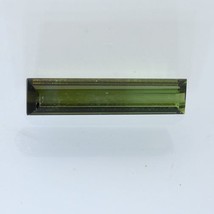 Green Tourmaline Faceted Rectangle 17.2 x 4 mm Natural Brazil Gem 2.22 carat - £29.13 GBP