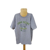 John Deere TShirt Mens XL Gray Short Sleeve Casual Crewneck Farm Co-Op Illinois - $15.84