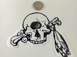 Small Hand made Decal Sticker INDIAN CYCLOPS ONE EYE SKULL SKELETON - $5.86