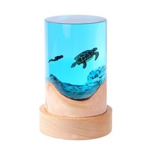 Epoxy Light Ocean Deep Turtle Resin Lamp Handmade Resin Art Crafts Gifts For Him - £73.53 GBP