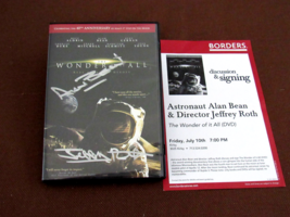 ALAN BEAN JEFFREY ROTH APOLLO ASTRONAUT SIGNED AUTO WONDER OF IT ALL DVD... - $247.49