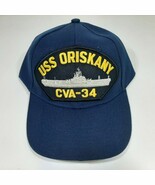 US Navy USS Oriskany CVA-34 Men&#39;s Patch Cap Hat Navy Blue Acrylic - $12.86